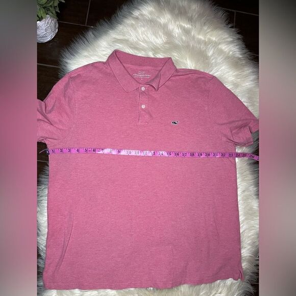Vineyard Vines heathered red polo sz large - Picture 5 of 6